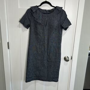 Banana Republic NWT Chambry Shift Dress Short Sleeve Sz 2 Tall Corpcore Linen